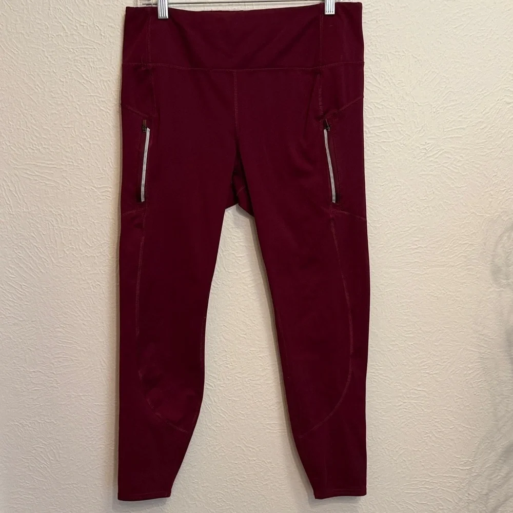 🏃‍♀️🏃‍♀️🏃‍♀️3 for 12$🏃‍♀️🏃‍♀️🏃‍♀️Members Mark Burgundy Athletic Leggings -XL